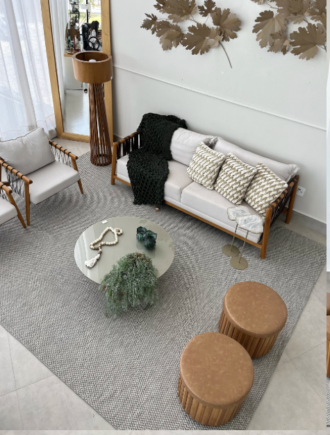 Alfombra de sisal belga gris NalaBoho (todos los tamaños)